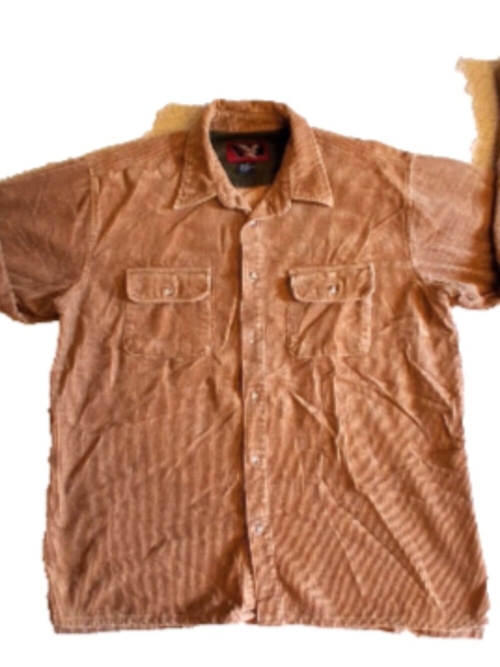 Montana Blues Mens Size M Khaki Corduroy Shacket 100% Cotton Button Shirt
